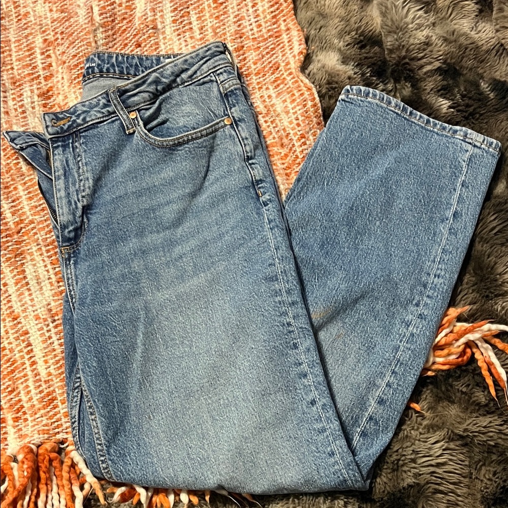 Stylish Blue Straight Leg Women's Jeans